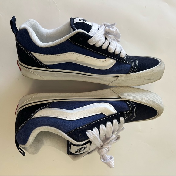 Men’s Knu Skool Vans Blue and White Sneakers - Picture 8 of 12